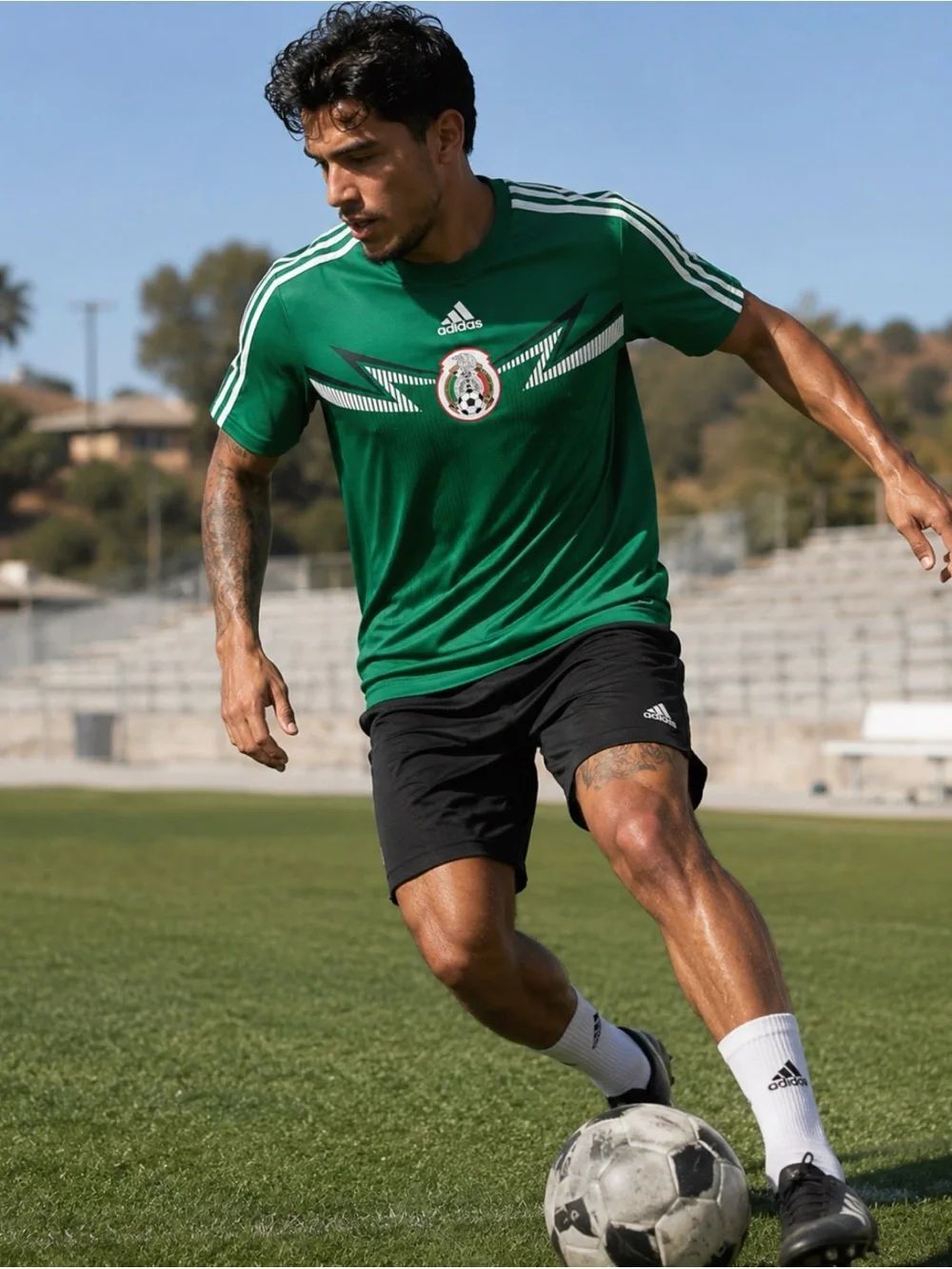 Adidas Mexico National Team Climalite Green Soccer Football Jersey Size M